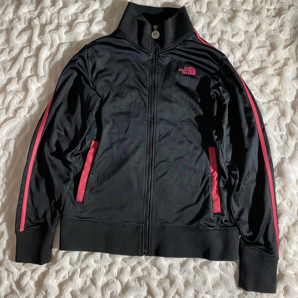 The North Face Pink, White and Black Sweater
